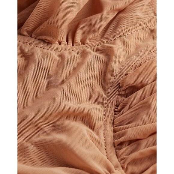 Express Strapless Ruched Mesh Mini Dress S - Picture 8 of 9